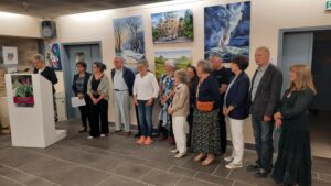 Vernissage exposition Les peintres du hasard . Invitée Sylvie LOUDIERES plasticienne mai 2025 (