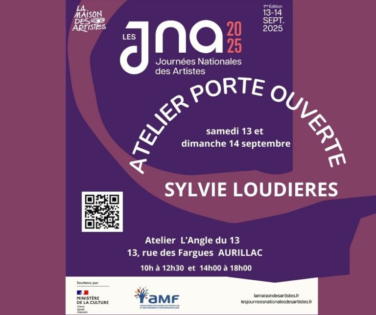 Lire la suite à propos de l’article Porte ouverte de mon atelier : Journées Nationales des artistes