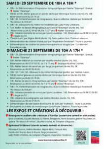 CREATEURS AURILLAC ATELIER EXPOSITION JOURNEE PATRIMOINE